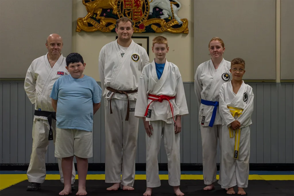 Members of St Martins Karate Carnforth at Carnforth Civic Hall